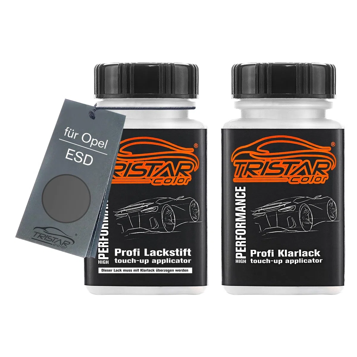 TRISTARcolor Autolack Lackstift Set für Opel ESD Gse Grey Basislack Klarlack je 50ml
