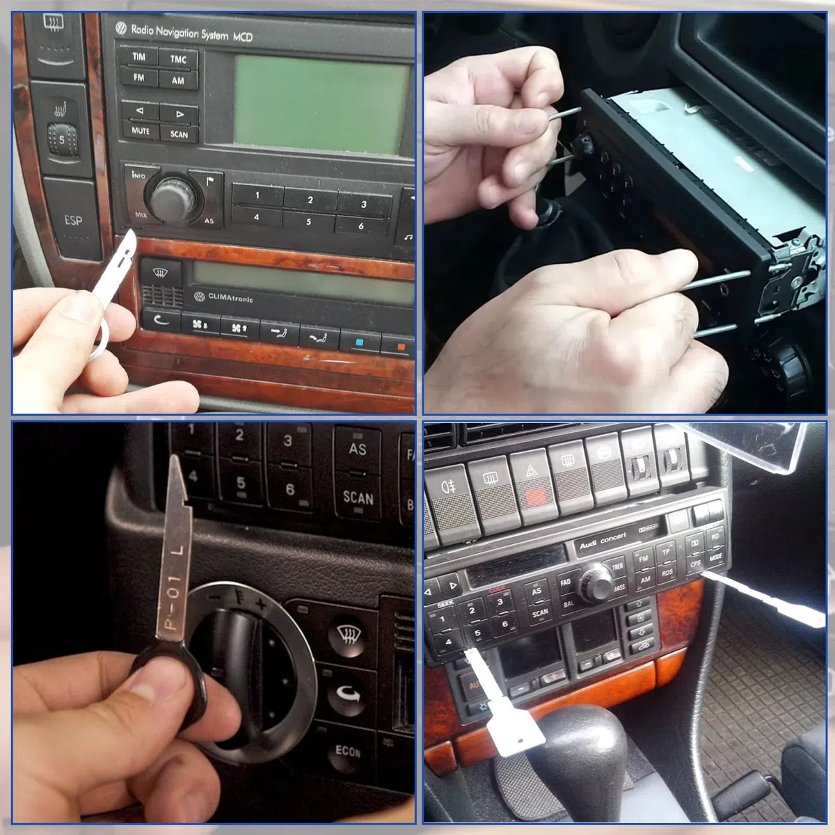 Xastro 38TLG Universal Autoradio Ausbauwerkzeug für Radio Navi Radio Ausbau Werkzeug I Entriegelung I Demontage Radiobügel, Autoradio Entriegelungswerkzeug Ausbauwerkzeug