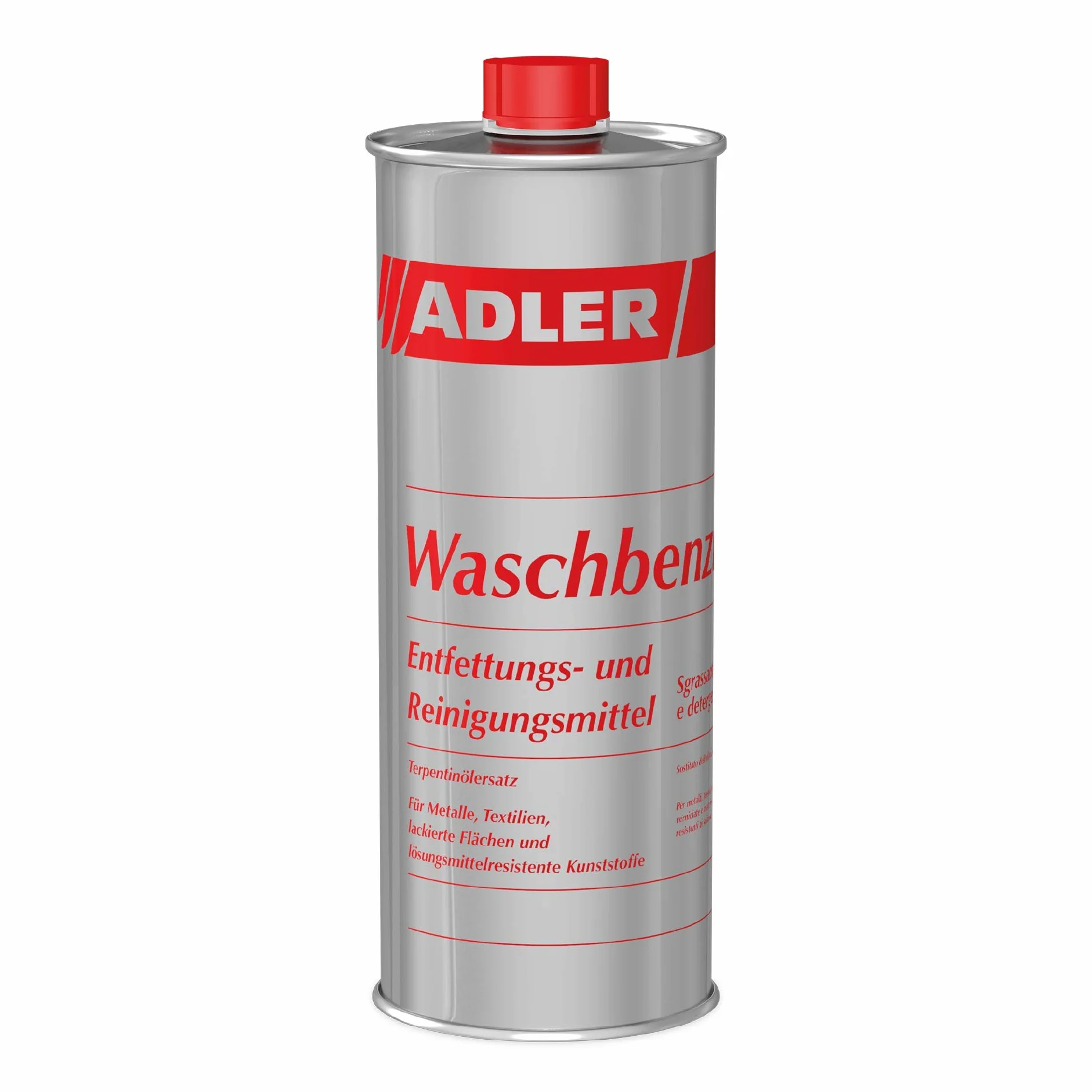 ADLER Waschbenzin - 1 L - Reinigungsbenzin, Reinigungsmittel und Fleckenentferner, zur gezielten Reinigung von fettigen und öligen Verschmutzungen