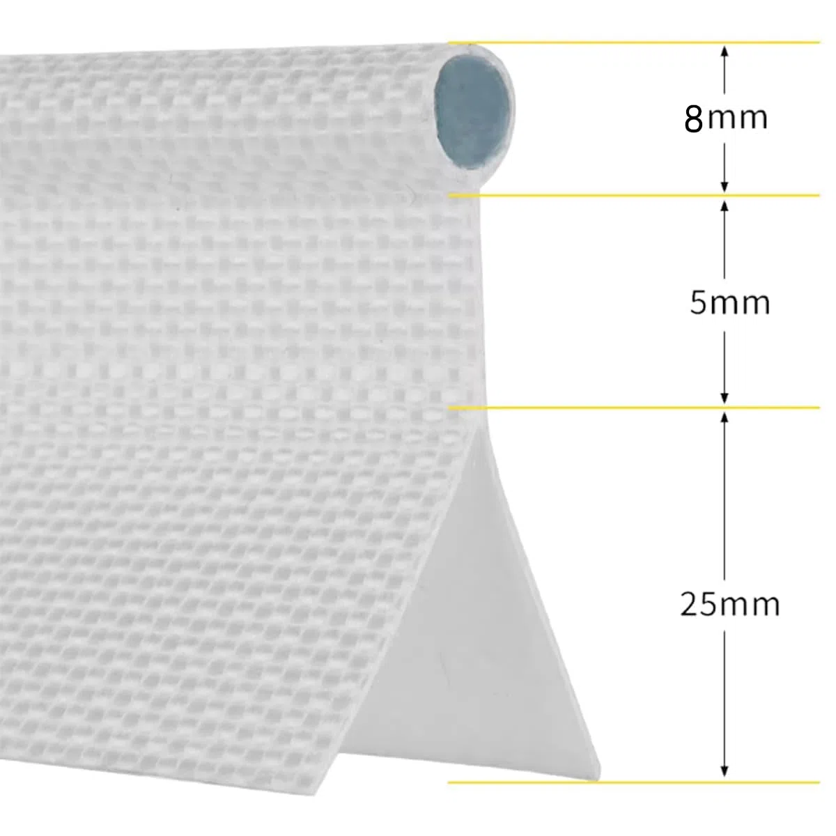 3 Meter Markisenschienen-Keder 8 mm Doppelklappe Kador Markisenschienen-Einsatzstreifen mit massivem PVC-Kern für T4 T5 T6 Wohnmobil/Camping/Zelt