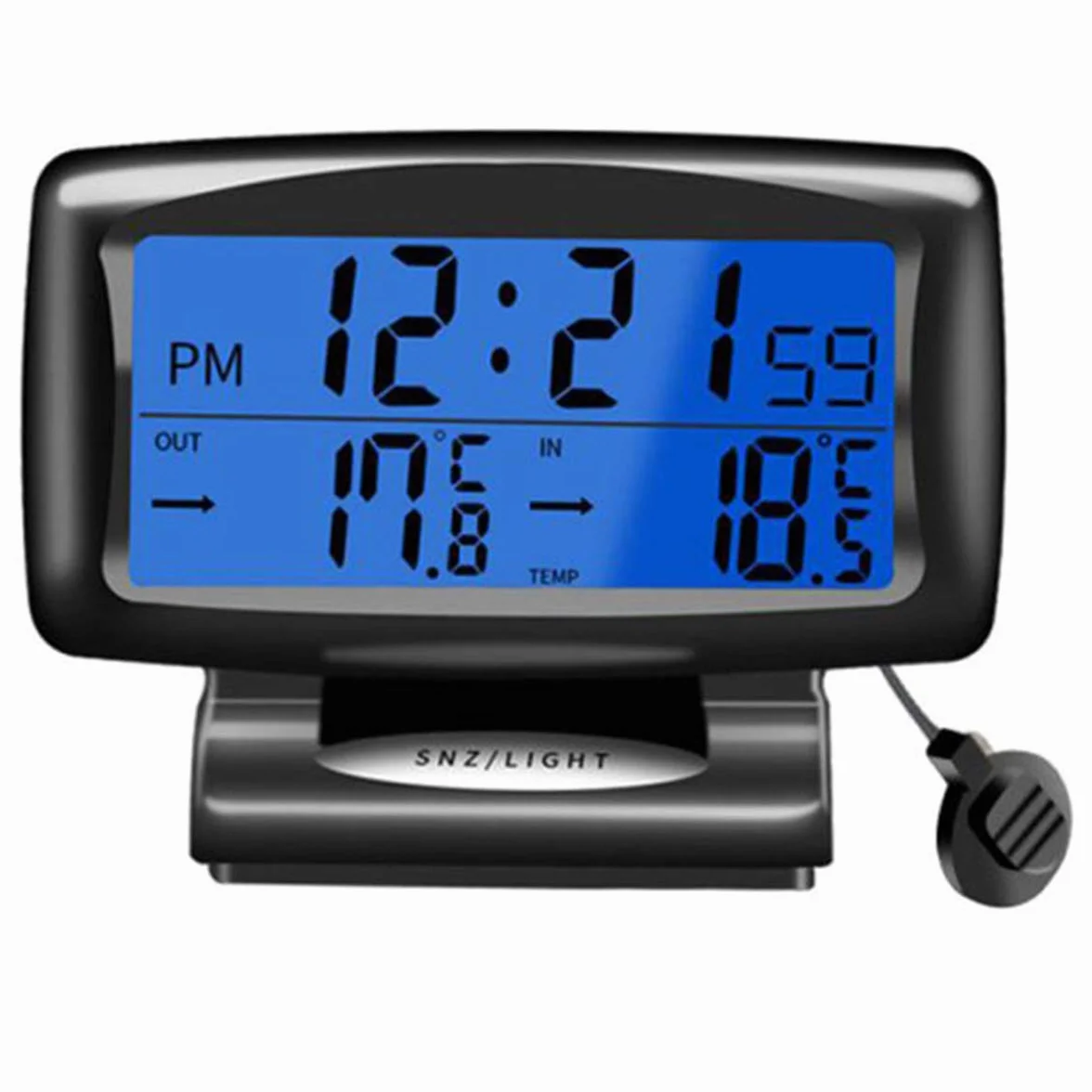 Auto Thermometer Digital Wecker Ruspela Auto Fahrzeuge Temperatur Gauge mit Hintergrundbeleuchtung Auto Thermometer Uhr Digital Alarm Clock