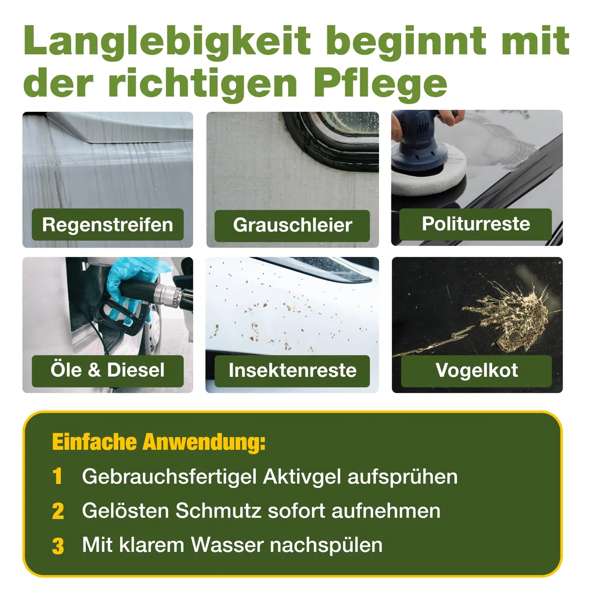 bio-chem Regenstreifen-Entferner 500ml für Wohnmobil & Boot | Tiefenwirksames Haftgel für Caravan und Wohnmobil gegen hartnäckige Verschmutzungen