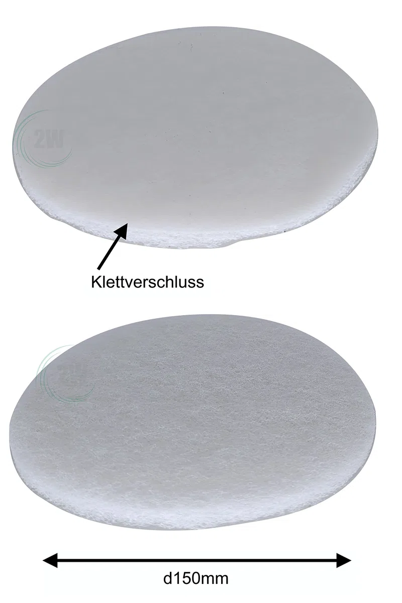 2W Schleifvlies Scheibe d150mm mit Klettverschluss (Weiß - P4000)