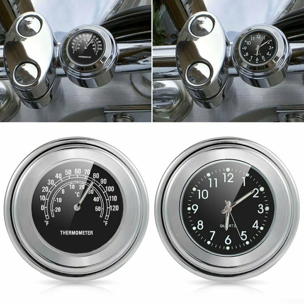 Passend für Motorrad-Lenker-Uhr-Thermometer, einfach auf 7/8-Lenker zu montieren