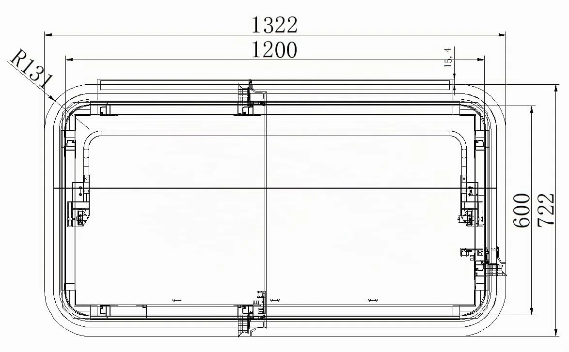 SwissOutdoor Dachfenster XL – Panorama-Glasdach für Wohnmobile, 120x60 cm mit Verdunkelung & Fliegenschutz * Luxus * Panoramadach * Camper * Campervan