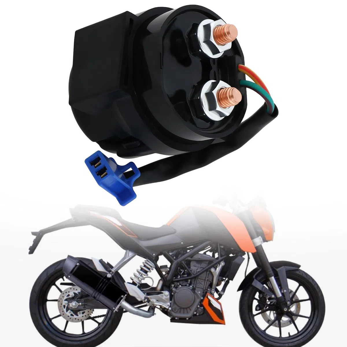 12V Motorrad Elektrostart Starterrelais 90111058000 Kompatibel mit KTM 125 Duke 2011-2019
