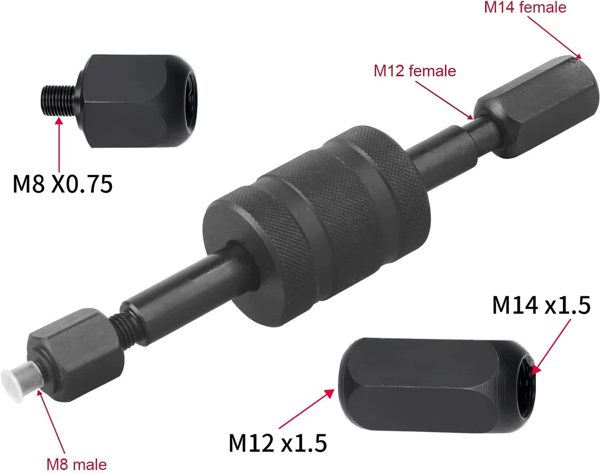 DAYUAN Diesel Injektor Abzieher Auszieher Entferner Satz Ausbau Werkzeug KFZ mit Adapter M8, M12, M14