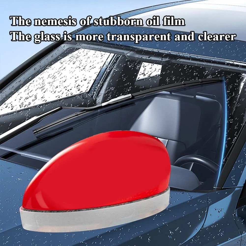 Auto Glas Glänzende Maus, Leistungsstarker Windschutzscheibenreiniger & Ölfilm-Entferner, Auto-Glasreiniger-Werkzeug, Fensterglasreiniger für Auto, Auto-Reinigungsbürste