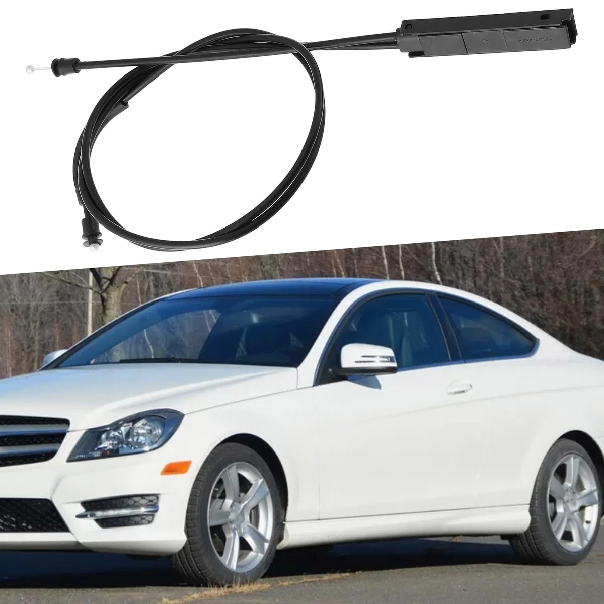 Auto Motorhaubenverriegelung Verriegelung Motorhaube Entriegelungskabel 2048800859 2048800459 Kompatibel mit Mercedes-Benz C250 2012-2015