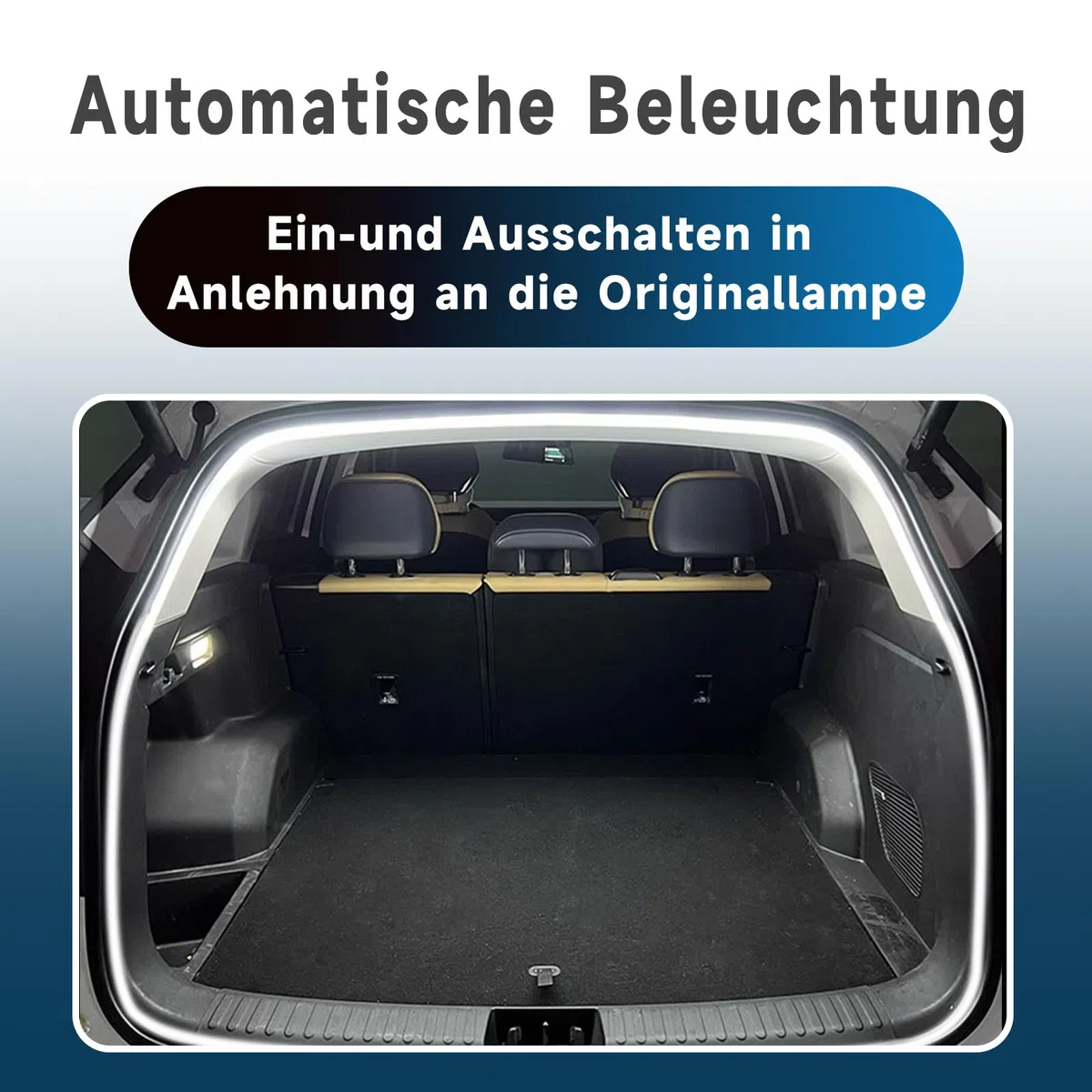 Kofferraum Lichtstreifen, 4m LED Kofferraum Streifen, Dynamic Flowing Car Trunk Light Strip, Kofferraumbeleuchtung Led, Automatischer Sensor Tail Box für Auto Kofferraum Dekoration(Mit Lauflichtefekt)