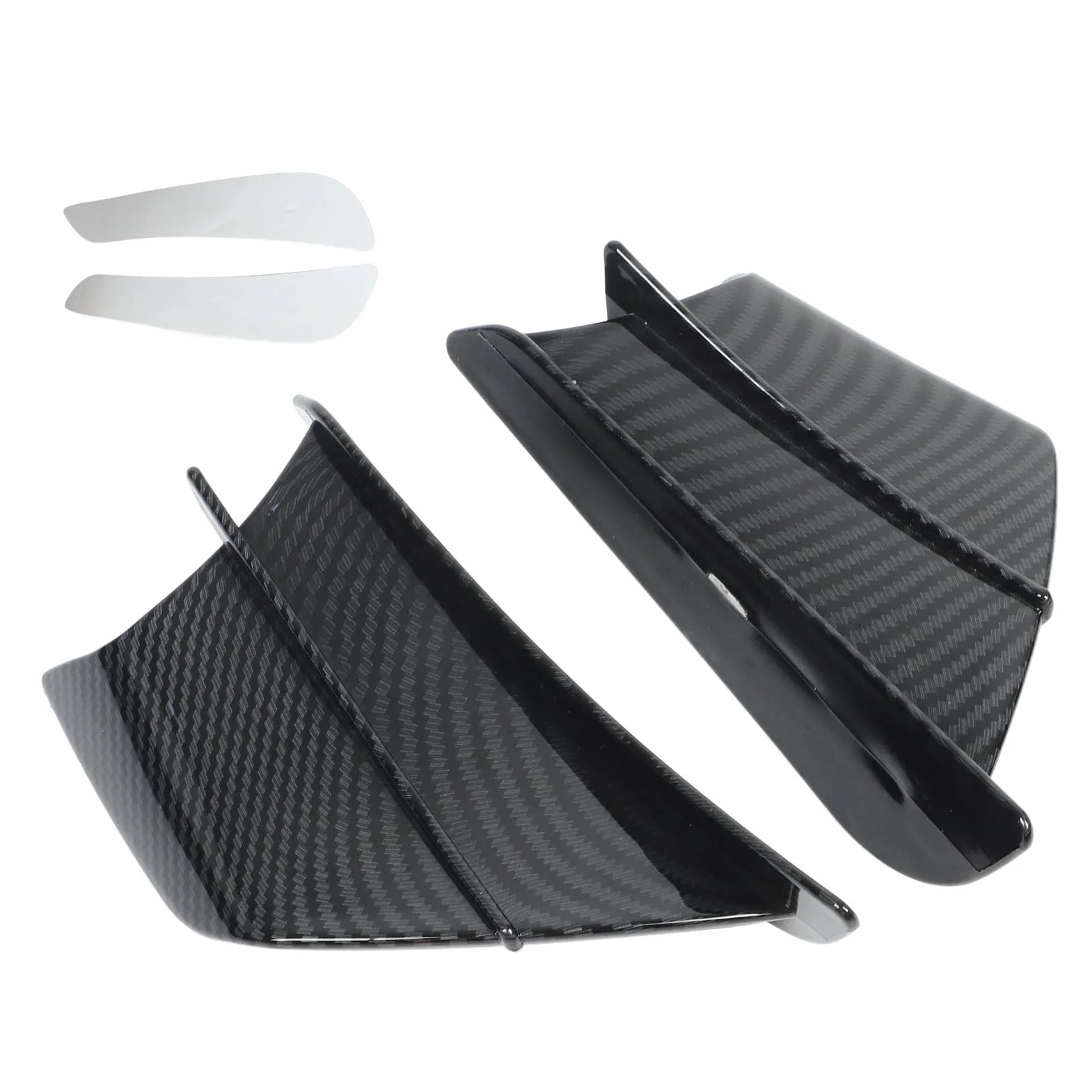 Motorrad Winglet Aerodynamische Spoilerlippe Motorrad-Windflügel, Motorrad Spiegel Wings, 1 Paar Aerodynamischer Motorrad-Flügel aus Kohlefaser, Seitenverkleidungen, Winglets, Universelle Passform