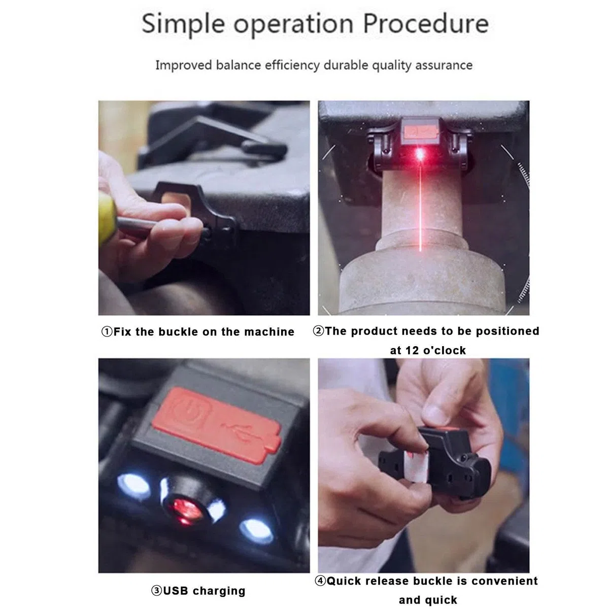 Radauswuchtmaschine | Infrarot-Linienpunkt | Auswuchtmaschine Für Autoräder | Der Bleiblock-Reifenauswuchtlicht Findet | Mit 2 LED-Leuchten USB-Ladeanschluss | Equilibreuse Pneu Voiture