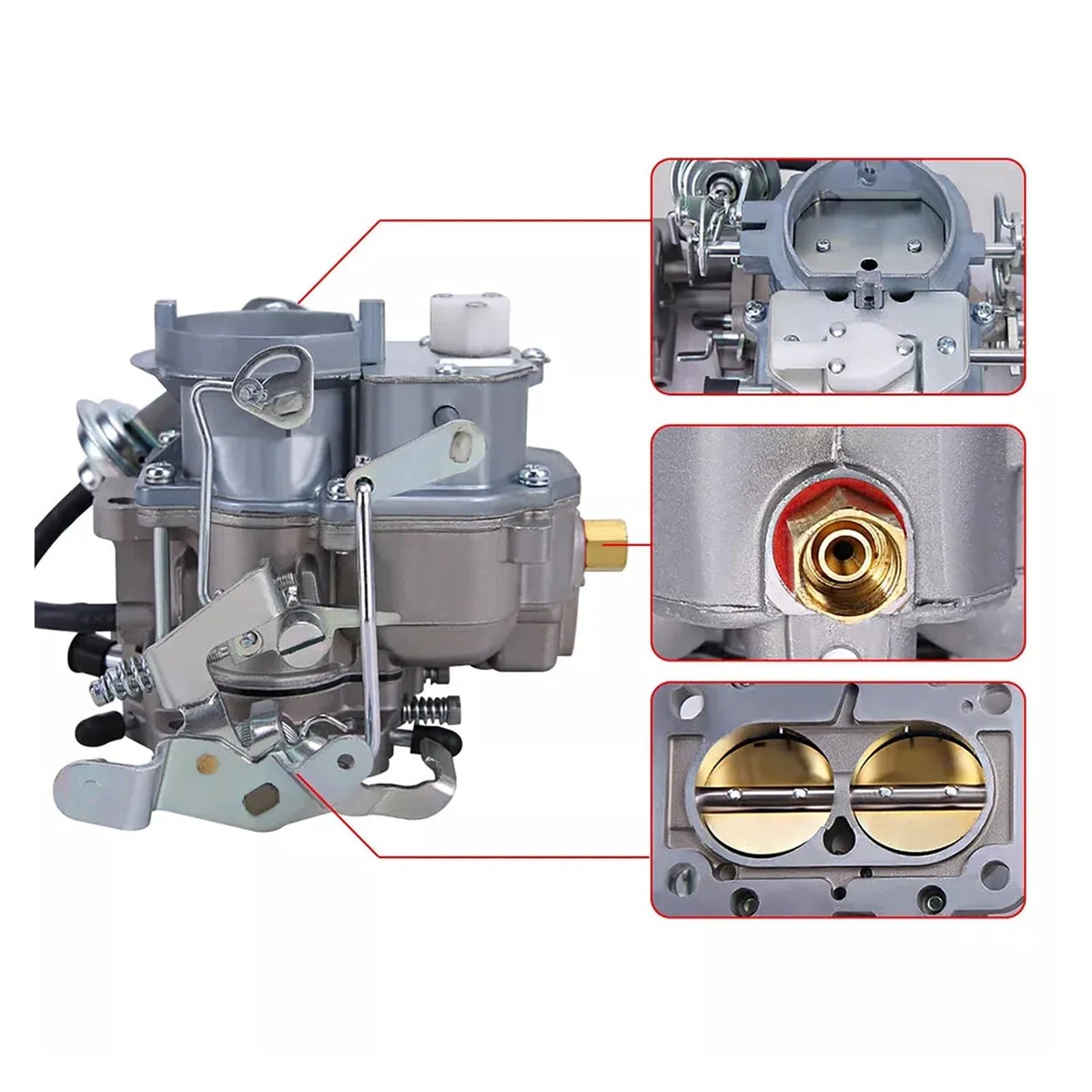 Kfz-Vergaser 2-BBL-Vergaser 1806449 für Jeep 258 4.2L CJ5 CJ7 1979-86 für Wagoneer BBD