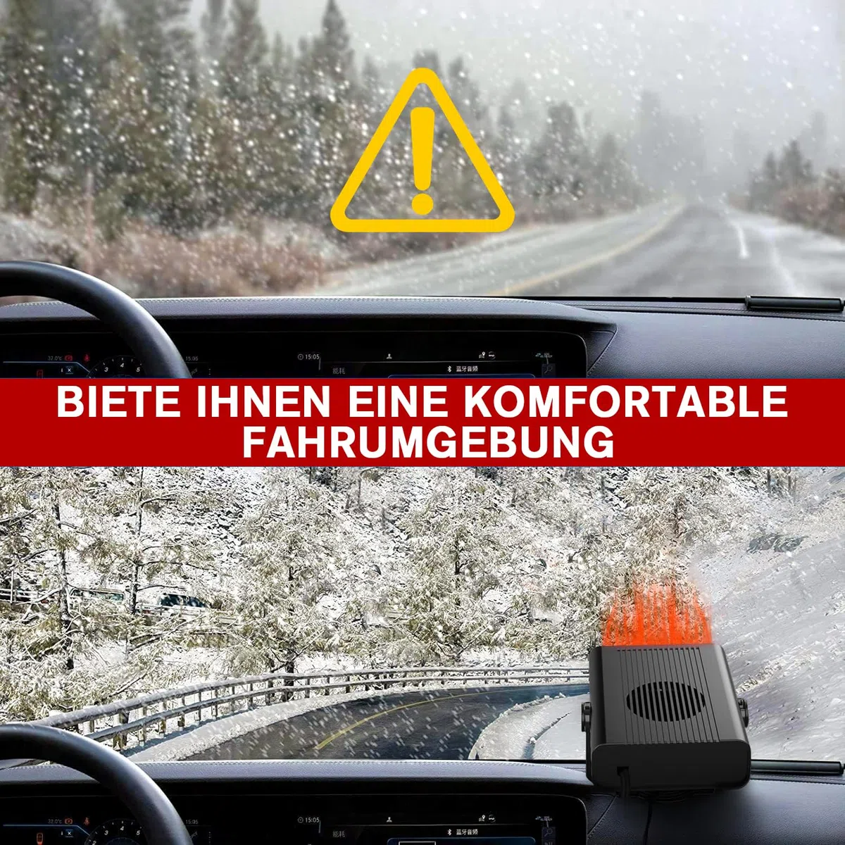 Showvigor 2025 Neu Autoheizung 12V Zigarettenanzünder, 150W Anti-Beschlag Auto-Heizung 2 In 1 Heizung und Kühlung Car Defroster