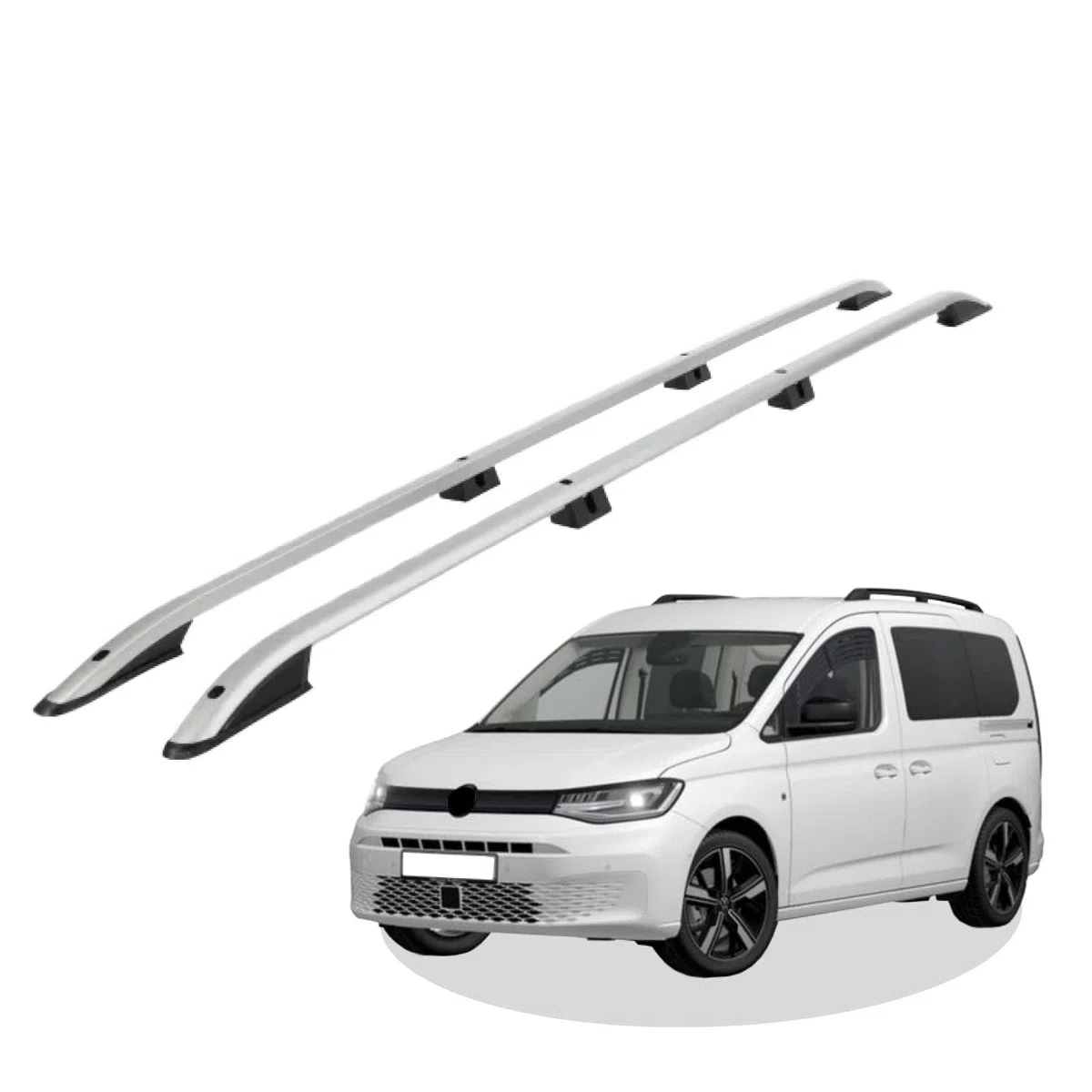 Dachreling passend für VW Caddy 5 Maxi ab Baujahr 2020 (Grau) mit ABE