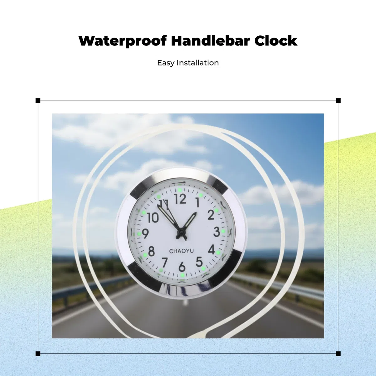 Baoblaze Universal Motorraduhr, Wasserdicht, aus Aluminium - Weiß