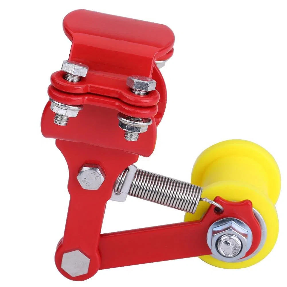Motorrad Automatische Kettenspanner Bolt On Roller Motorrad Modified Zubehör Universal Tool(Swarchz) (rot)