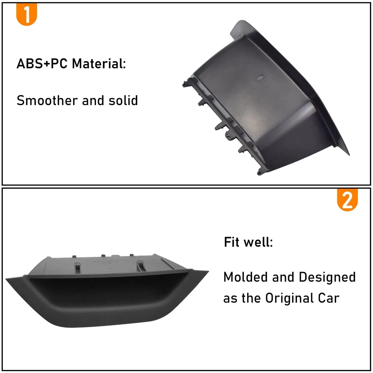 TTCR-II Kompatibel mit Türgriff BMW X3 F25 2010-2016, X4 F26 2014-2017, Türgriff Innen Links, Aufbewahrungsbox für Autotürgriffe F25 F26 Linke Vordertür Griffverkleidung, X3 X4 Griff Innentür Schwarz
