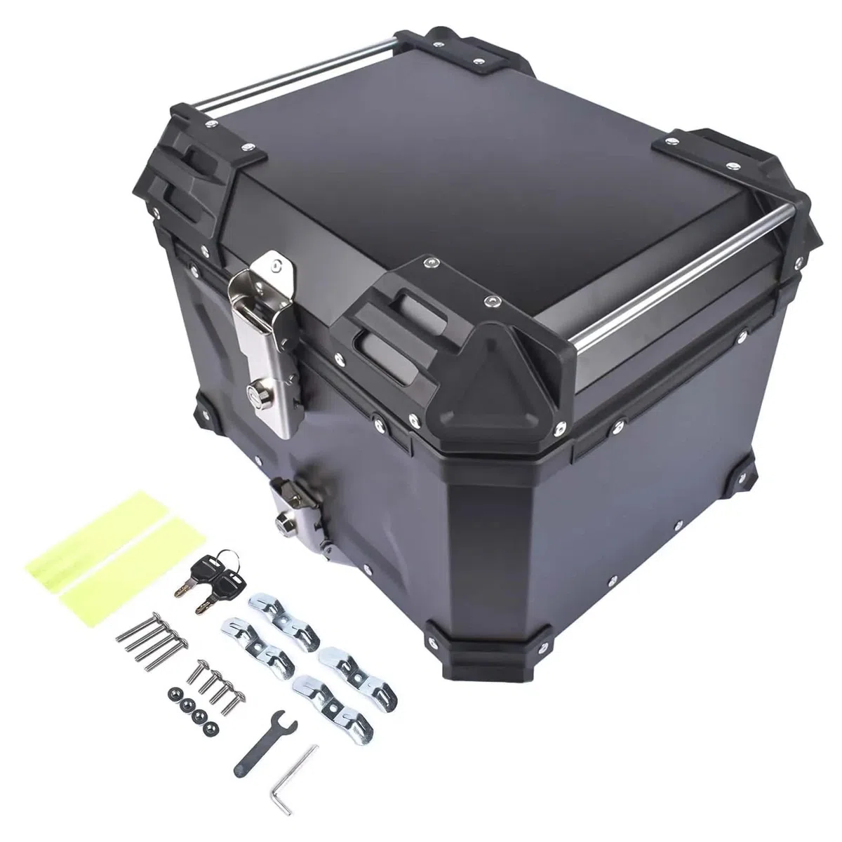 Motorrad Kofferraum AP03 45L Schwarz Motorrad Gepäck wasserdichte Schwanz Box Roller Stamm Lagerung Top Case