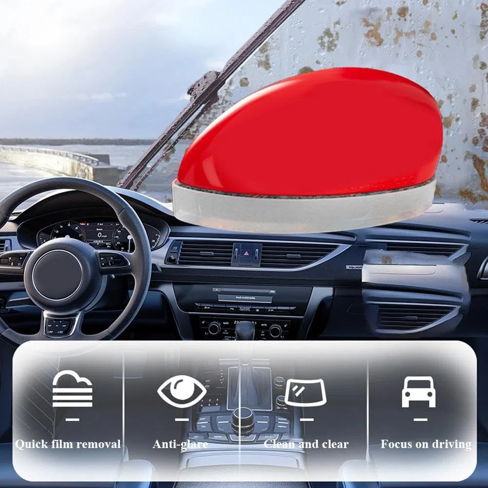 Auto Glas Glänzende Maus, Leistungsstarker Windschutzscheibenreiniger & Ölfilm-Entferner, Auto-Glasreiniger-Werkzeug, Fensterglasreiniger für Auto, Auto-Reinigungsbürste