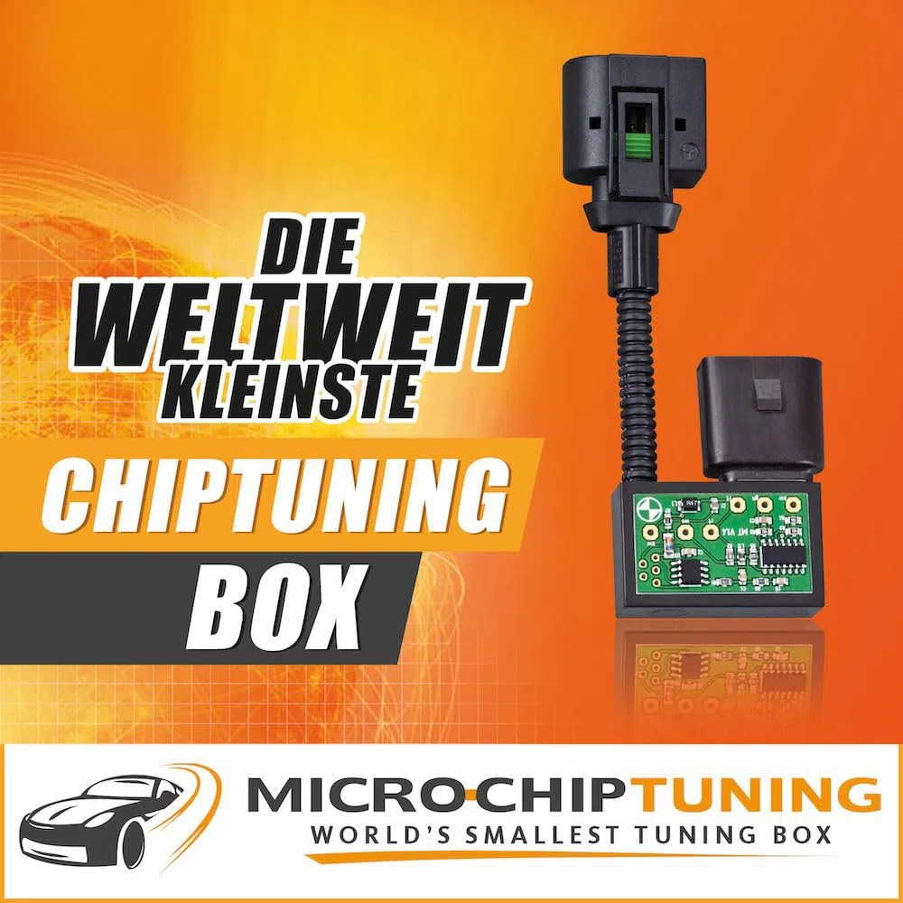 Micro Chiptuning – weltweit kleinste Tuningbox - kompatibel für VW Tiguan III (CT) 2.0 TDI 150 PS, Chip Tuning Box mit Motorgarantie, Leistungssteigerung Auto Zubehör