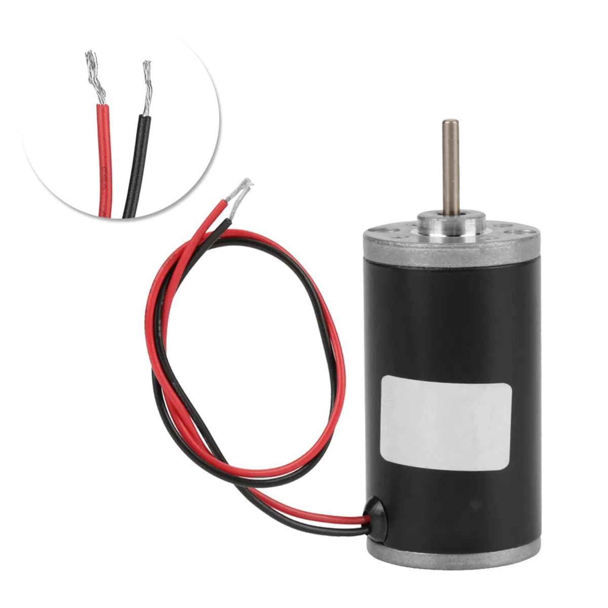 Denash Hochleistungs-Dauermagnet-DC-Motor, 31ZY 6V/12V/24V 3500-8000rpm Permanentmagnet-DC-Kohlebürstenmotor Hochgeschwindigkeits-DC-Motor im CW/CCW-Modus für DIY-Generatoren