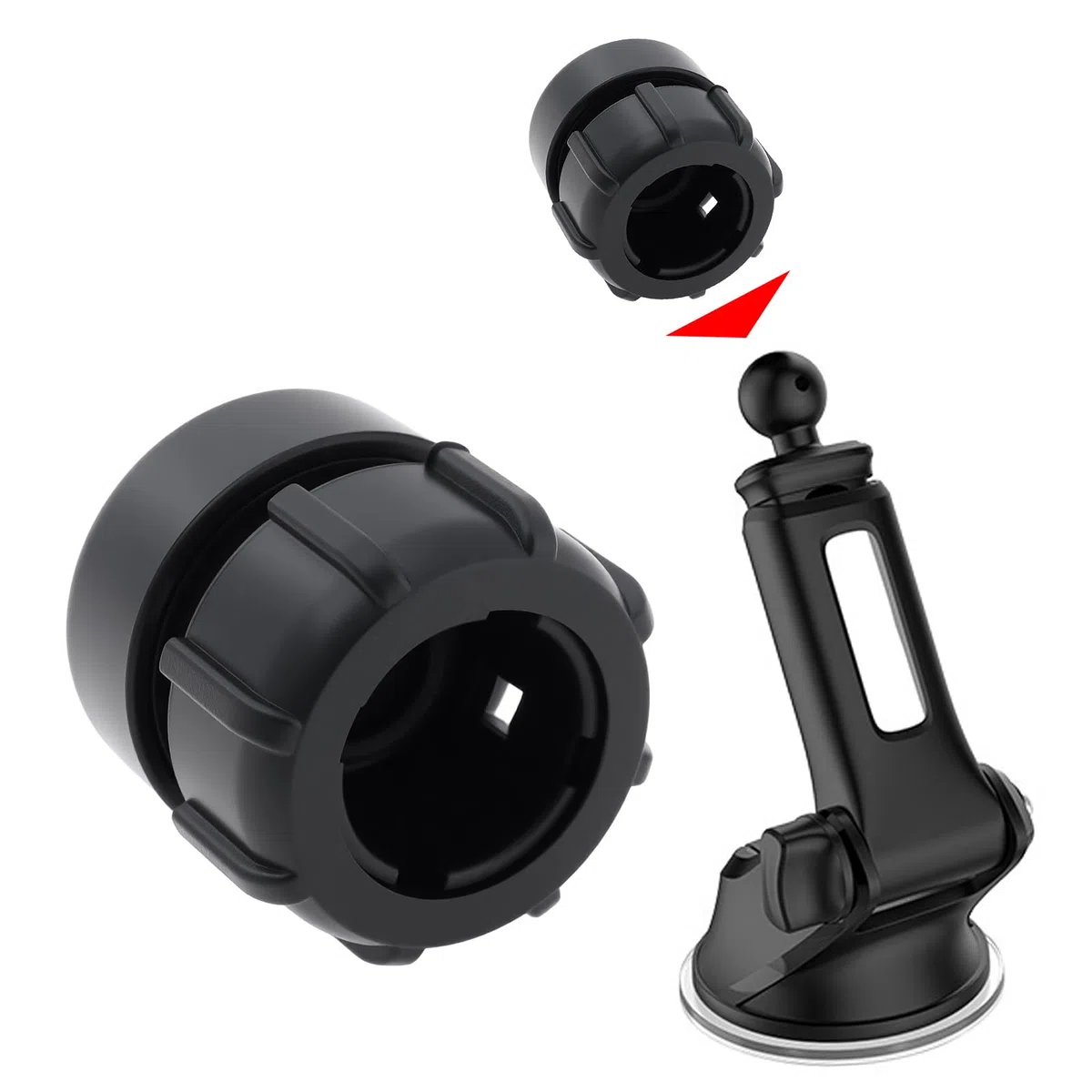 EMSea 4 St¨¹ck 17 Mm Kugelgelenk auf 1/4-20 Au?engewindeadapter Kompatibel mit Arkon GN010 GN014 GN015 GN016 30 X 28 Mm Schwarz