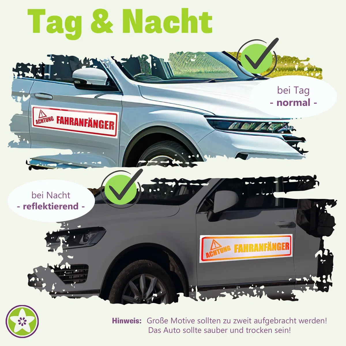 Kiwistar Magnetschild Rampe Motiv 3m Abstand invertiert - 30cm Orange - magnetisch für Auto PKW Kfz - wiederverwendbares Hinweisschild aus Magnetfolie - für Fahrzeug, Truck