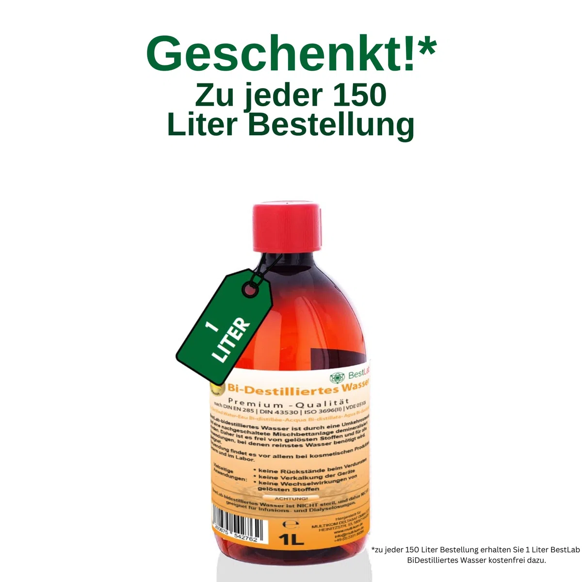VENTON 125/150 Liter Destilliertes Wasser (KNALLERPREIS) (150 Liter)