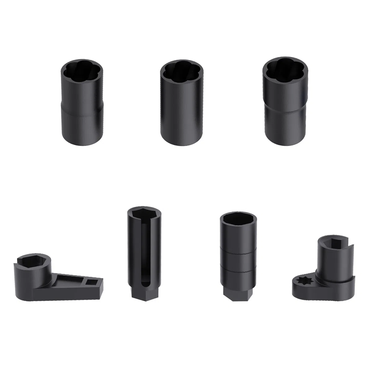 CCLIFE Lambdasonde Werkzeug Set 7tlg 22/27/29mm 1/2" & 3/8" | Cr-Mo Stahl,Seitliche Aussparung,Kabelschutz,kompatibel mit VW/BMW/Mercedes/Ford,Profi & DIY,Robuster Koffer