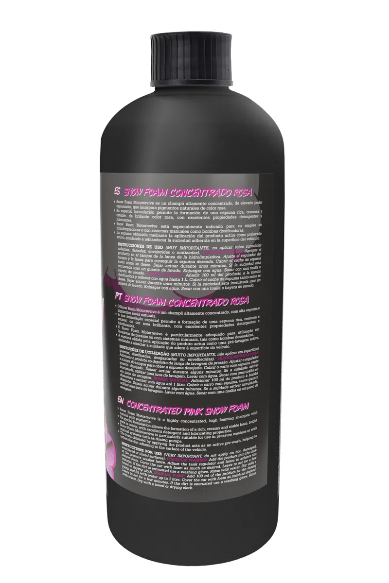 Snow Foam Motorrevive Shampooing Car Care 500 ml Rosa Reinigungsschaum für Hochdruckreiniger und Druckpumpe