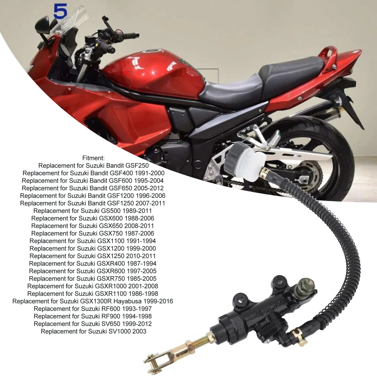 Hauptbremszylinder-Reservoirpumpe für die Hinterradbremse für Bandit GS500 GSX600 GSX650 GSX750 GSX1100 Motorrad-Hauptbremszylinder
