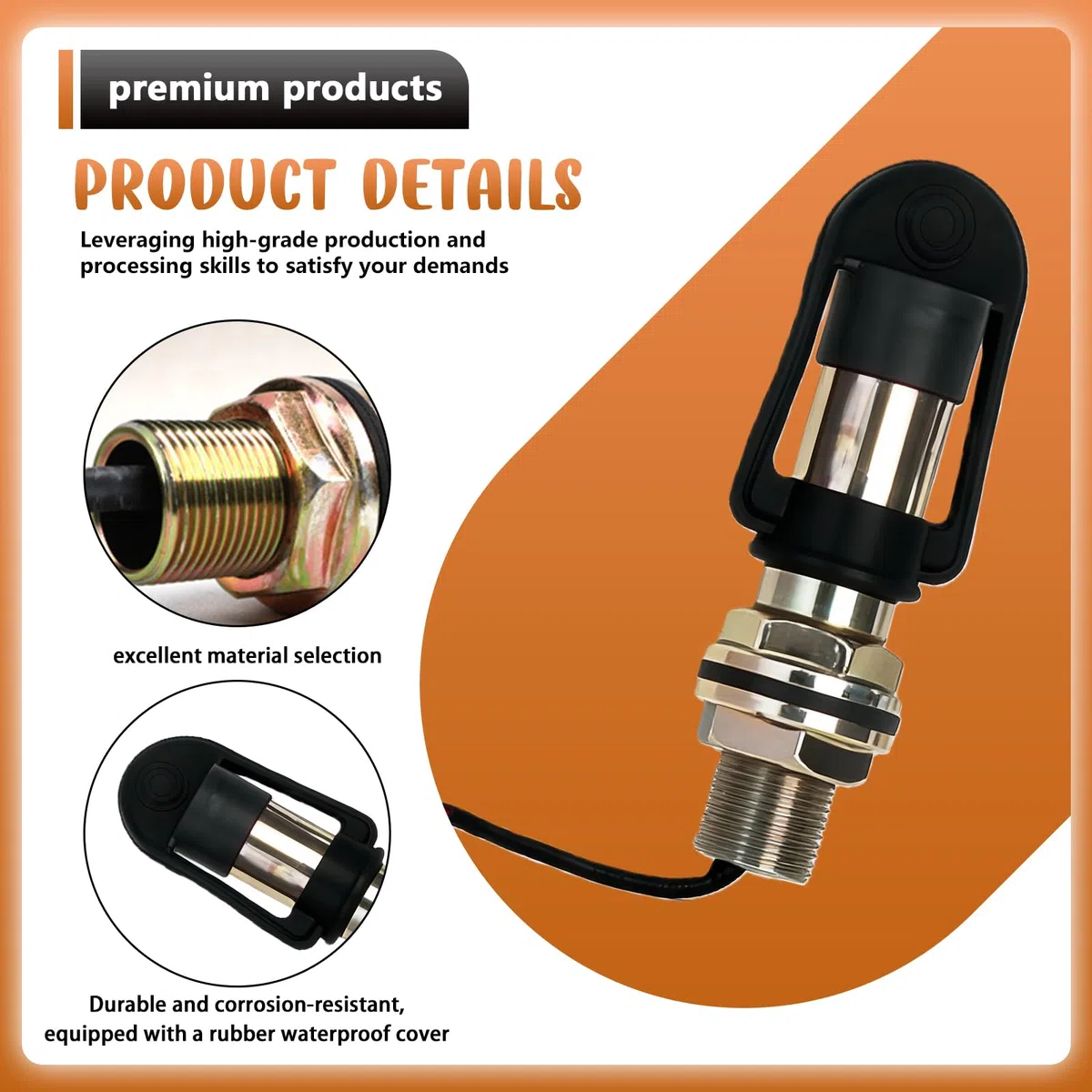 GBKDQQ Beacon-Montagehalterung, 2 Stück Halterung rundumleuchte traktor, Rundumkennleuchte Warnleuchte Ø 24 mm, Flexible DIN-Pol-Metallhalterung mit Draht und Schutzkappe für LKW, Landmaschinen