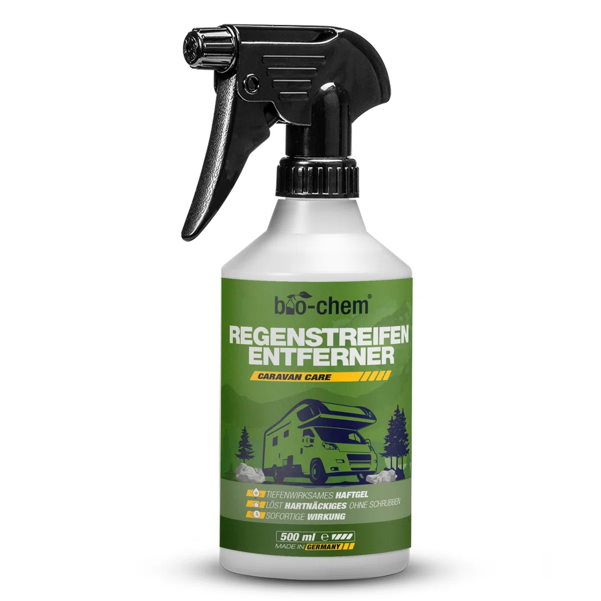 bio-chem Regenstreifen-Entferner 500ml für Wohnmobil & Boot | Tiefenwirksames Haftgel für Caravan und Wohnmobil gegen hartnäckige Verschmutzungen