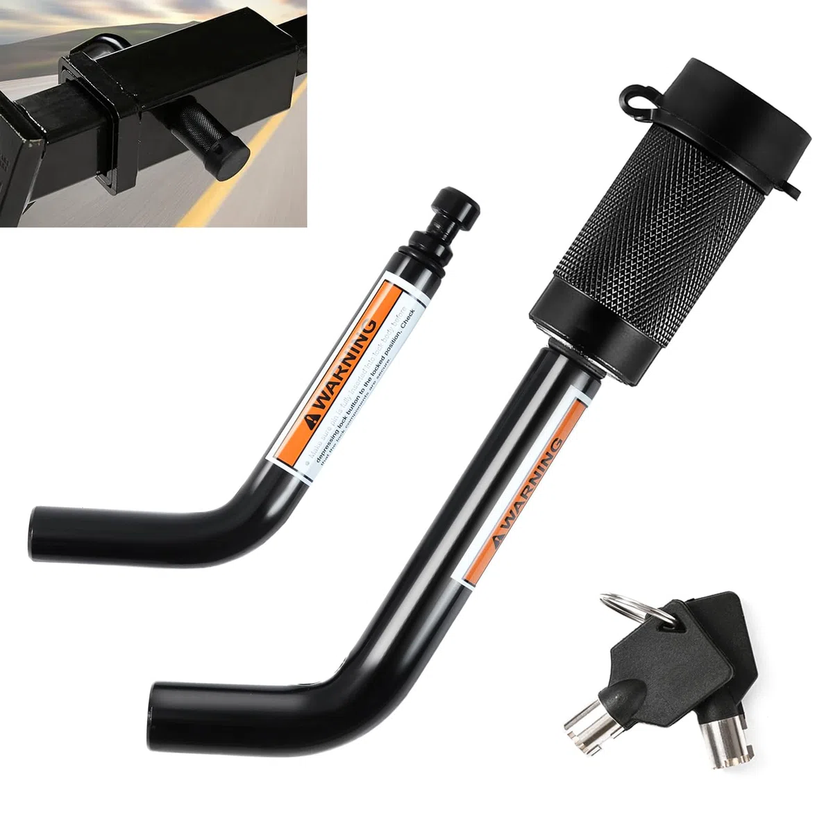 Anhängerschloss Kupplungsbolzenschloss Automatische Empfängersperre Anhängerkupplungs-Sicherungsstift für Wohnmobil-Anhänger/Auto/LKW