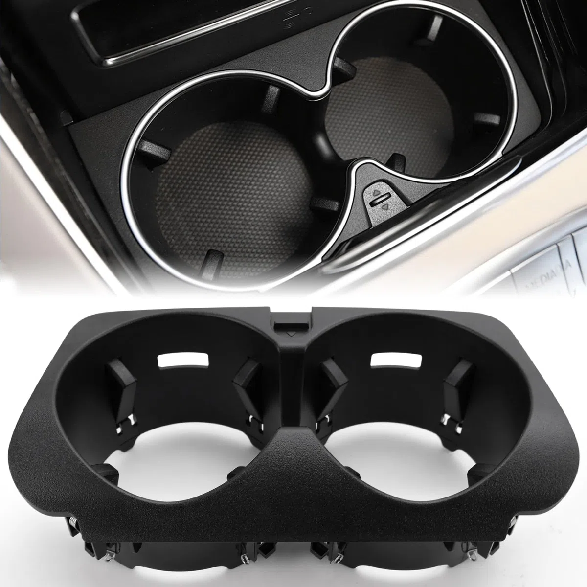 Getränkehalter Auto, A2056800691, Mittelkonsole Getränkehalter für W205, Mittelkonsole Becherhalter für W213, Center Console Cup Holder für Mercedes C-Klasse E-Klasse (Schwarz)