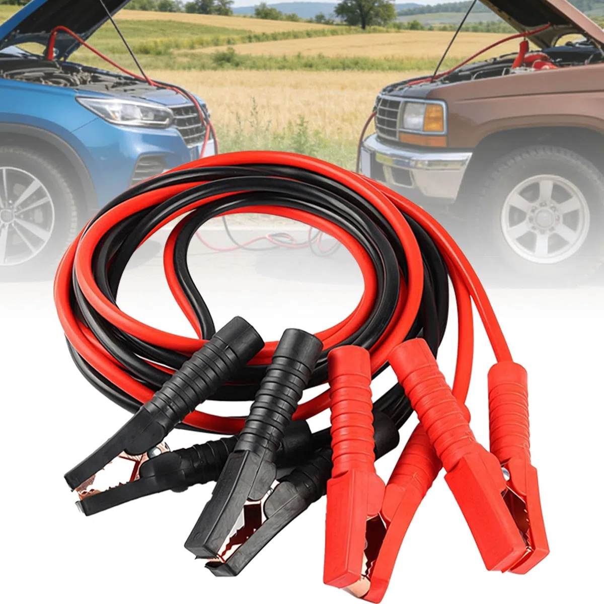 Herbst 3M 1500A Starthilfekabel Auto, 30mm² Kupfer Starterkabel für PKW und LKW - Robustes Überbrückungskabel mit Tasche