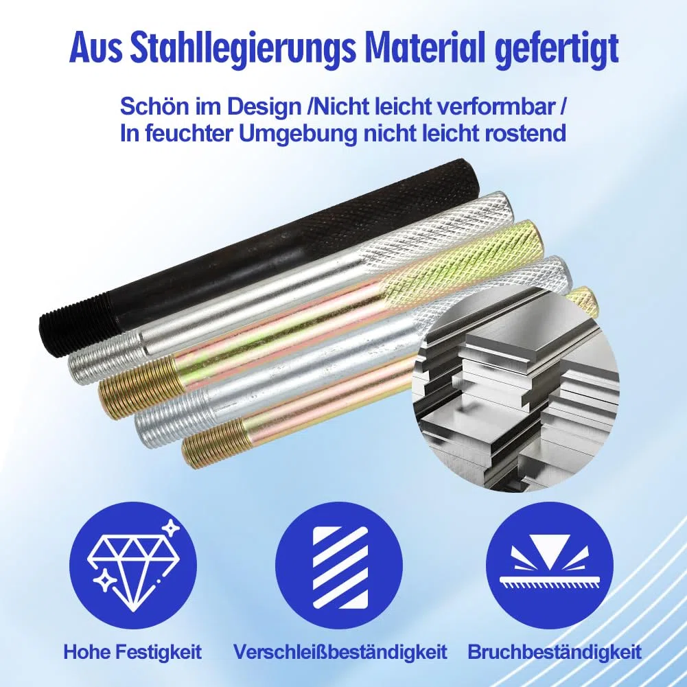 Reifen Montagehilfe, 10 TLG Radmontagehilfe Auto, Montagehilfe Reifenwechsel, 2PCS M15x1.25 / M12x1.5 / M12x1.25 / M14x1.5 / M14x1.25 Rad Montagehilfe Fixierbolzen
