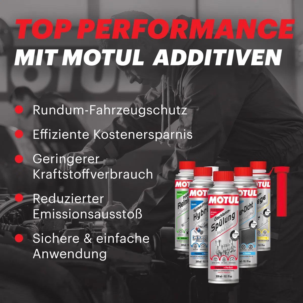 MOTUL 300 ml Ölschlammspülung Motorspülung für Benzin und Dieselmotoren Motorreiniger | 110794 | Reinigt nachhaltig betriebsbedingte Verschmutzungen im gesamten Ölkreislauf