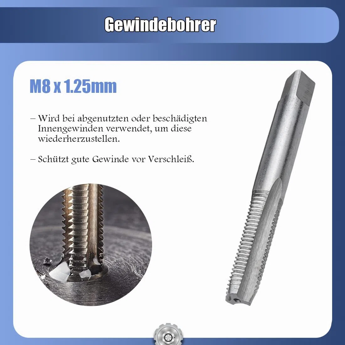 Helicoil Gewindereparatursatz M10 x 1,5 mm, Helicoil-Wiederherstellungswerkzeug für Gewindereparatur, Drahteinsatzsatz für die Reparatur interner Schraubenlöcher vom Typ Helicoil