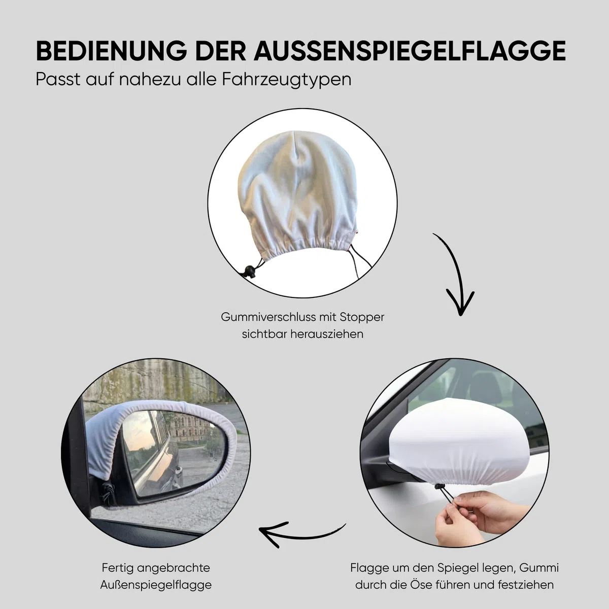 Außenspiegelfahne Norwegen für Auto - 2er Set Außenspiegel Überzieher Autoflagge, Fanartikel für Fußball EM & WM, Spiegel Deko Flagge
