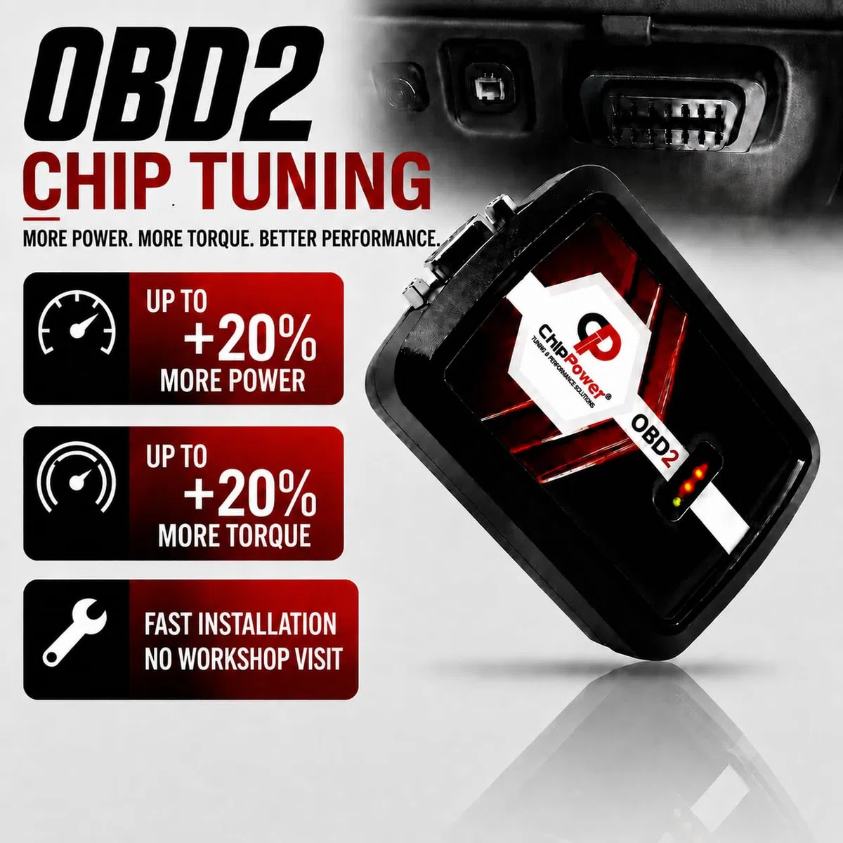 ChipTuning Box OBD2B v4 für Juke I II 1.0 1.2 1.5 1.6 DIG-T Tuningbox