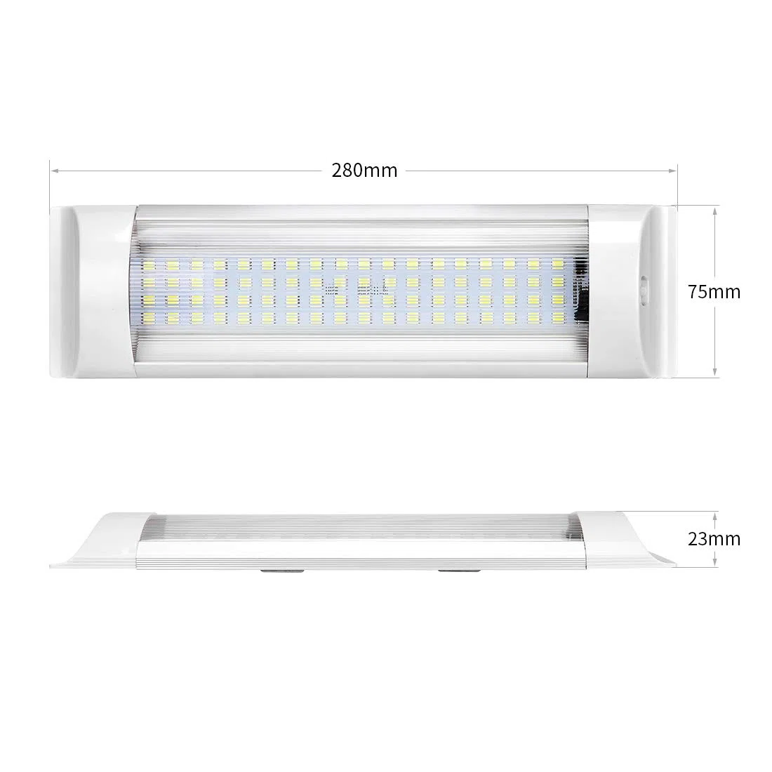 SUPAREE Innenleuchten, LED RV Deckenleuchte Dachbeleuchtung 12V-80V 72LED Innenbeleuchtung für Wohnmobil/Wohnwagen/Lieferwagen/Boot