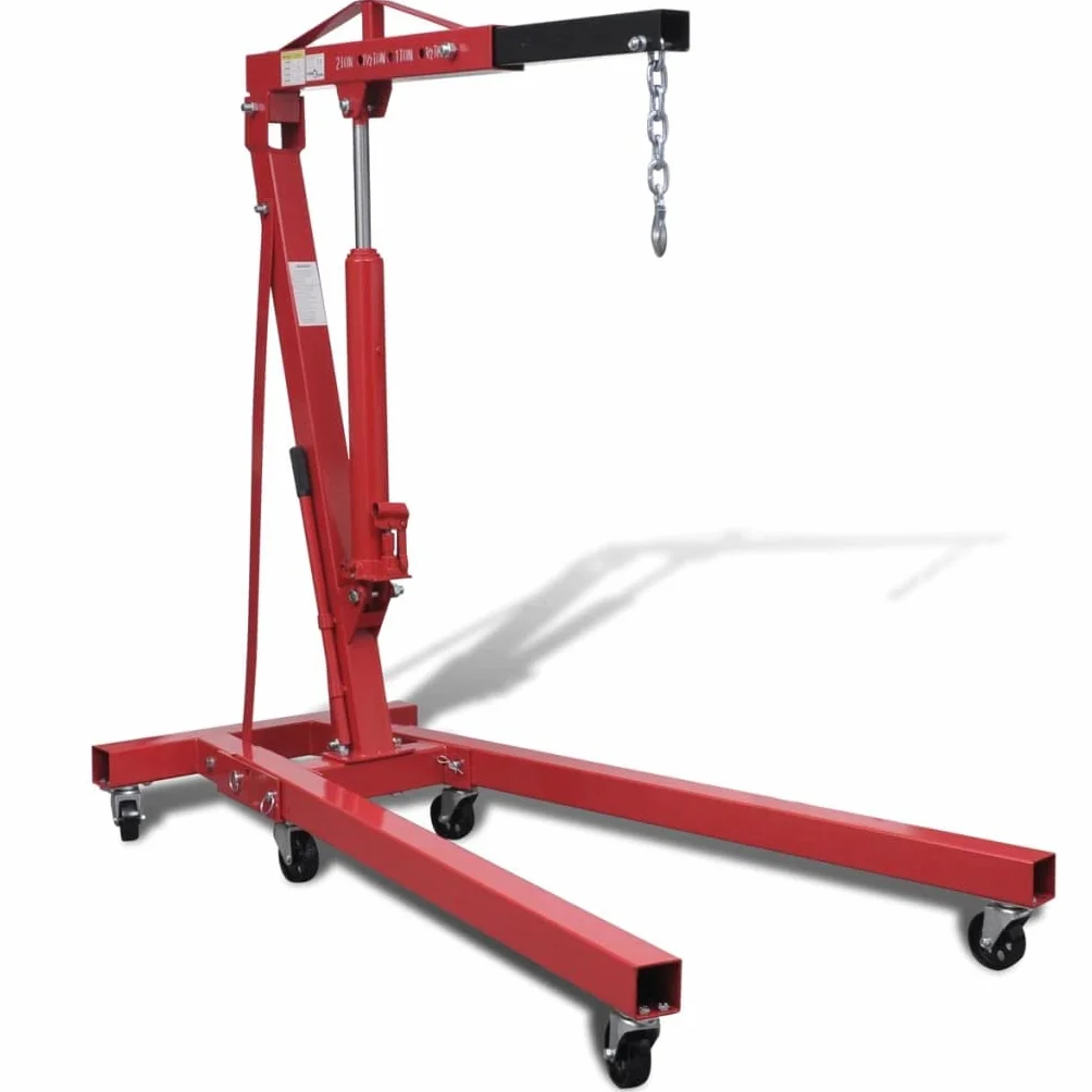 Faltbarer Motorkran, 2 Tonnen, 88 kg, Artikelfarbe: Rot