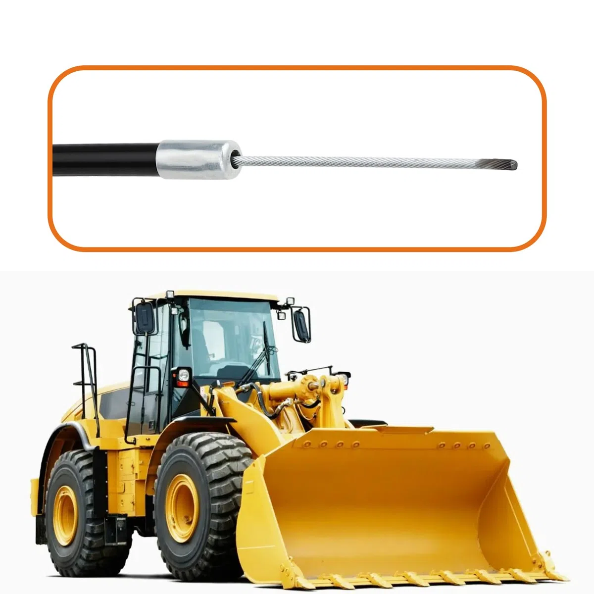 OTOTEC Traktor-Stoppkabel Gesamtlänge 1160 Mm Hülsenlänge 1000 Mm. Kompatibel mit Den Meisten Traktoren Und Baumaschinen.