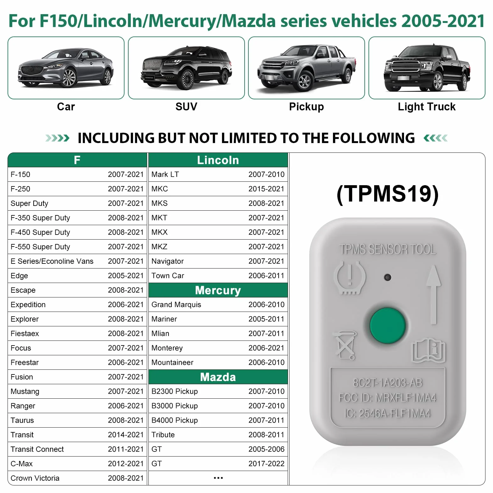 OBDResource Rdks Sensoren Für Ford Reifendruckkontrollsystem, Rdks Ford Focus, Programmierung Trainingsgerät, Universal Rdks TPMS19 (8C2Z-1A203-A)