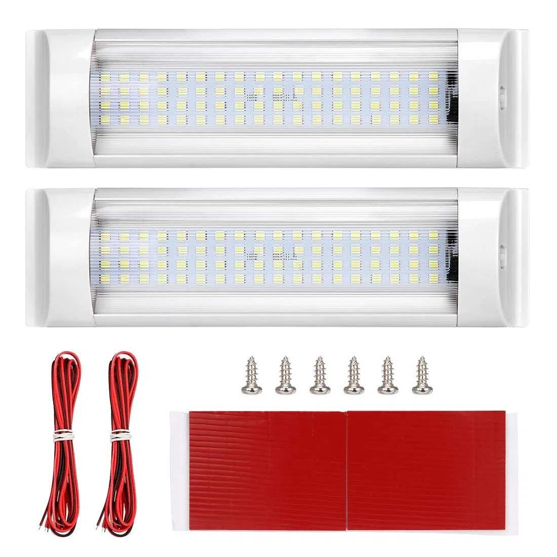 SUPAREE Innenleuchten, LED RV Deckenleuchte Dachbeleuchtung 12V-80V 72LED Innenbeleuchtung für Wohnmobil/Wohnwagen/Lieferwagen/Boot