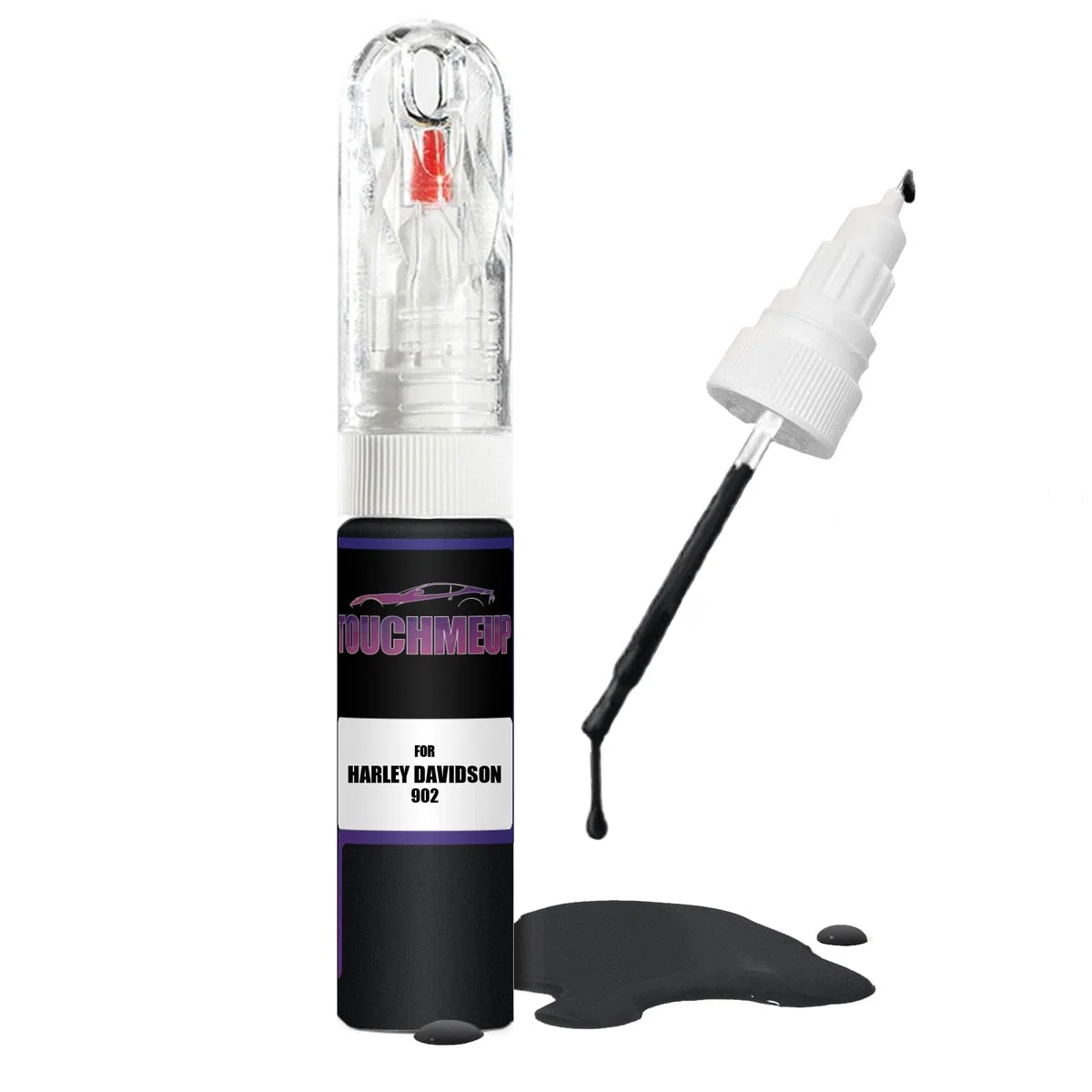 Für Harley Davidson Vivid Black MET 902 Lackstift Pinsel Kratzer Chip Fix Kit