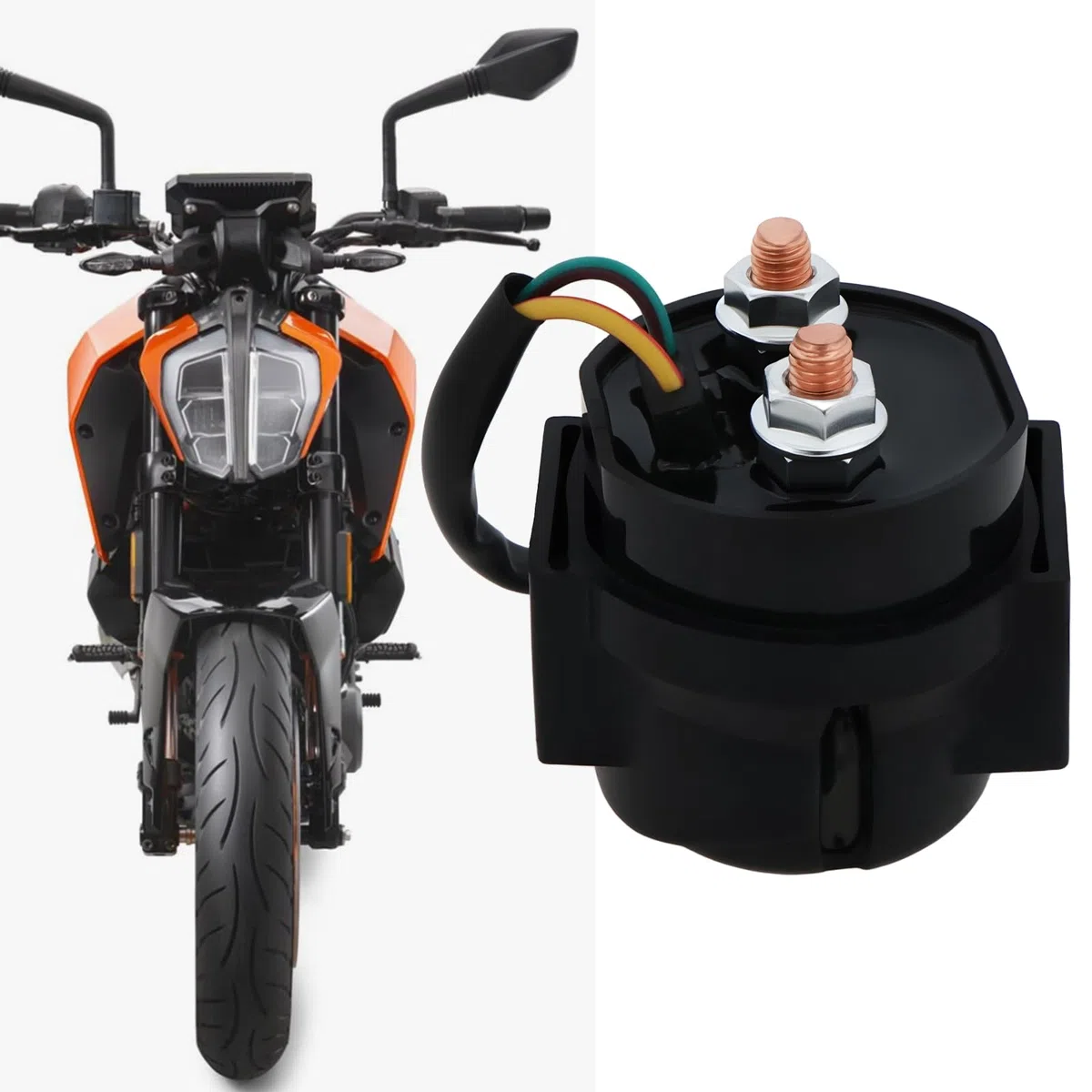 12V Motorrad Elektrostart Starterrelais 90111058000 Kompatibel mit KTM 125 Duke 2011-2019