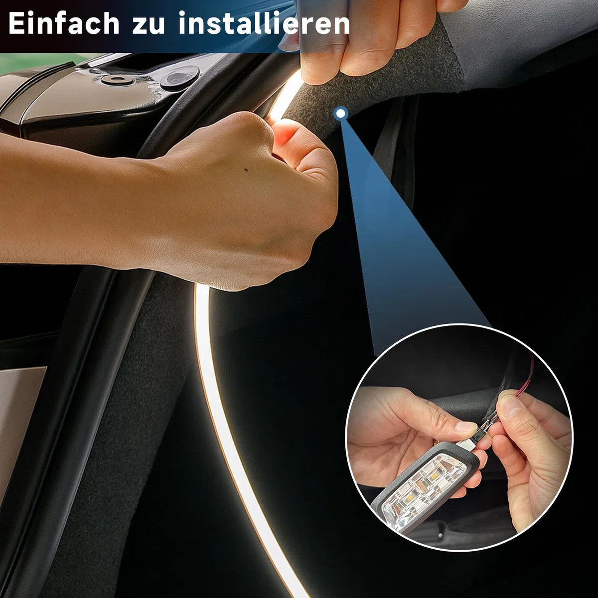 Kofferraum Lichtstreifen, 4m LED Kofferraum Streifen, Dynamic Flowing Car Trunk Light Strip, Kofferraumbeleuchtung Led, Automatischer Sensor Tail Box für Auto Kofferraum Dekoration(Mit Lauflichtefekt)